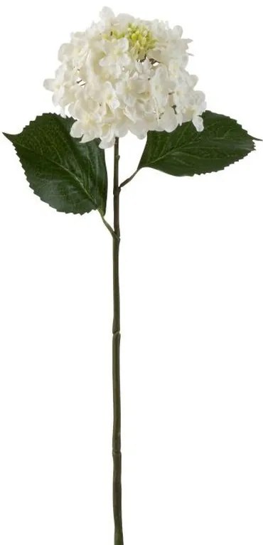 Biela dekoračné kvetina Hortenzie - 51cm