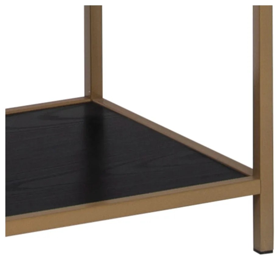 Čierna/zlatá knižnica 77x185 cm Seaford – Actona