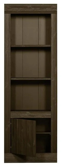 Hnedá knižnica z borovicového dreva 78x230 cm Yumi – BePureHome