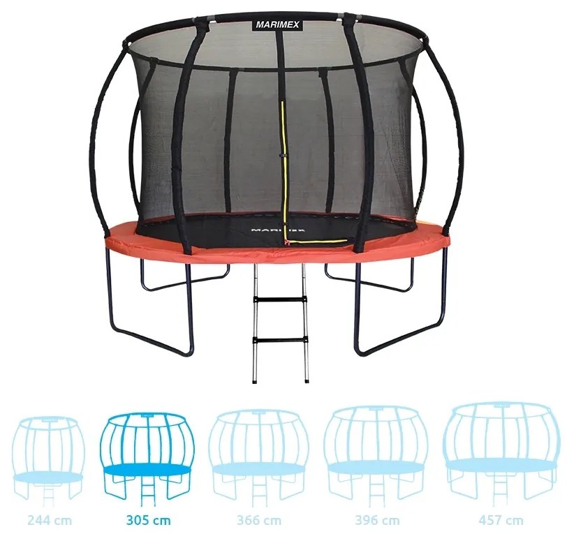 Marimex | Trampolína Marimex Premium 305 cm + vnútorná ochranná sieť + schodíky ZADARMO | 19000111