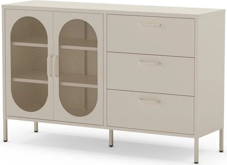 Krémová komoda 140x90 cm Diora – Marckeric