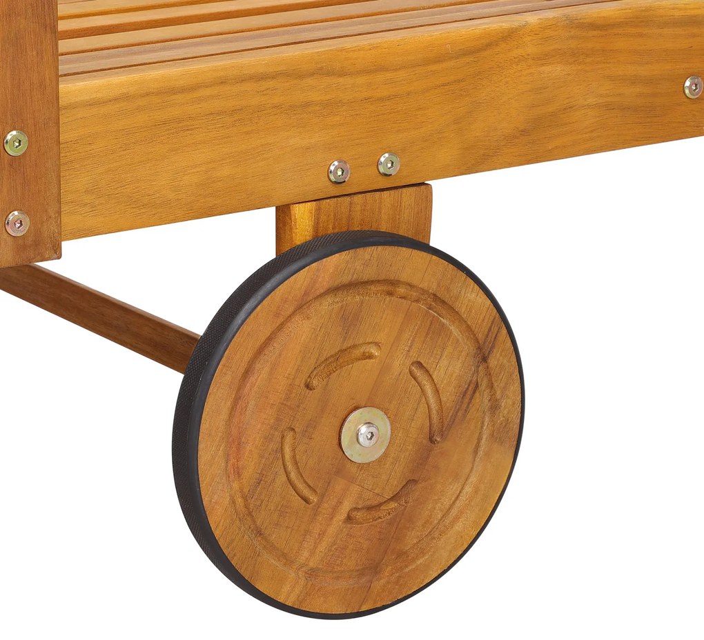 Záhradné lehátko TAMI SUN, 195,5x69x85cm, prírodná hnedá Jurhan