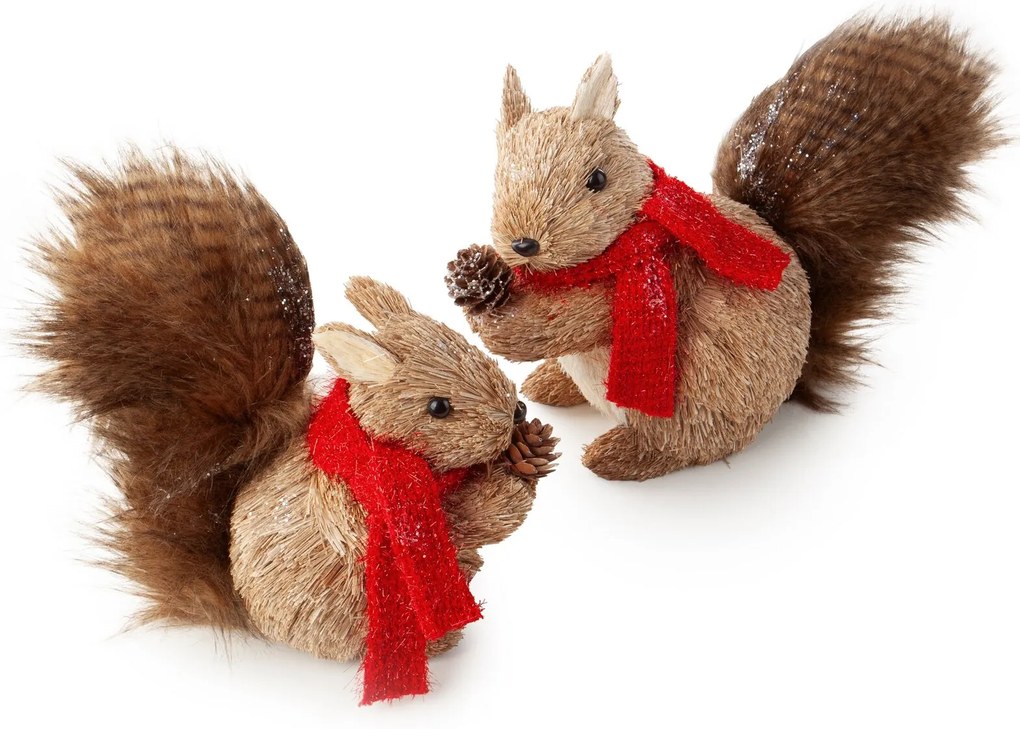 VIANOČNÁ FIGÚRKA SQUIRELL 17X10X20 CM VIACFAREBNÁ