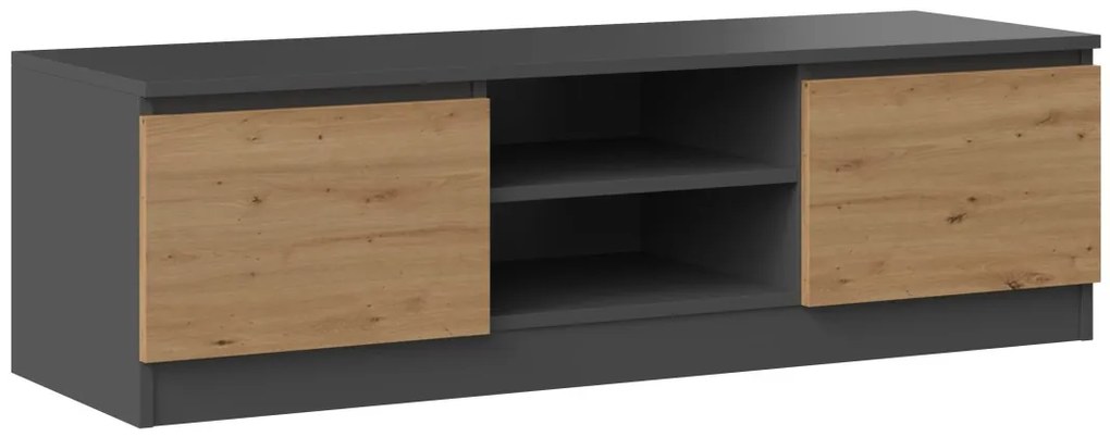 TV stolík Malwa 120 cm antracit/dub artisan