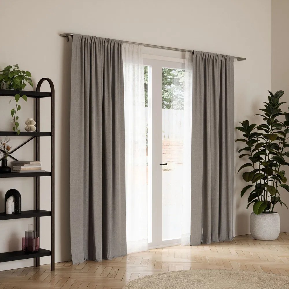 Oceľová roztiahnuteľná dvojitá garniža 76 - 213 cm Twilight – Umbra