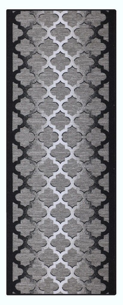 Berfin Dywany, Protišmykový behúň na mieru Zel 1017 Silver (Grey), šíre 120 cm, šedá, chodba / predsieň