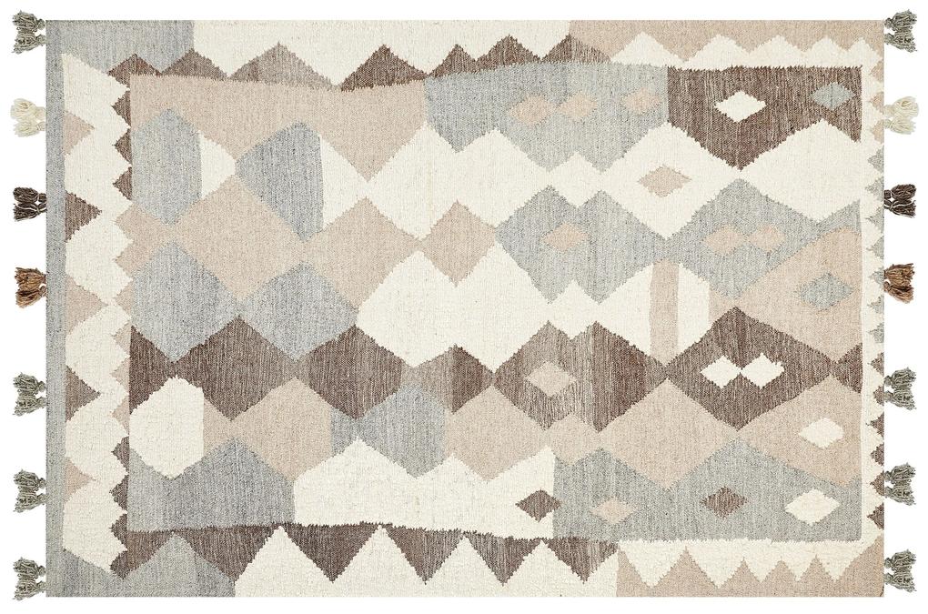 Vlnený kelímový koberec 160 x 230 cm viacfarebný ARALEZ Beliani