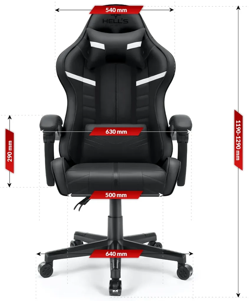 Hells Herná stolička Hell's Chair HC-1004 BLACK