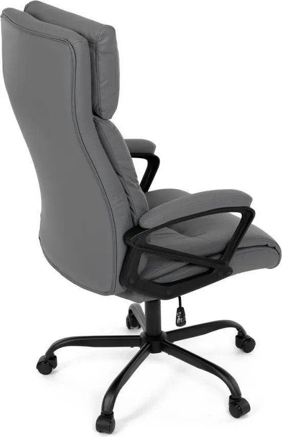 Kancelárske kreslo PEDRO — ekokoža, sivá