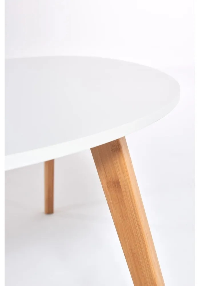 Biely konferenčný stolík Bonami Essentials Skandinávsky, dĺžka 84,5 cm