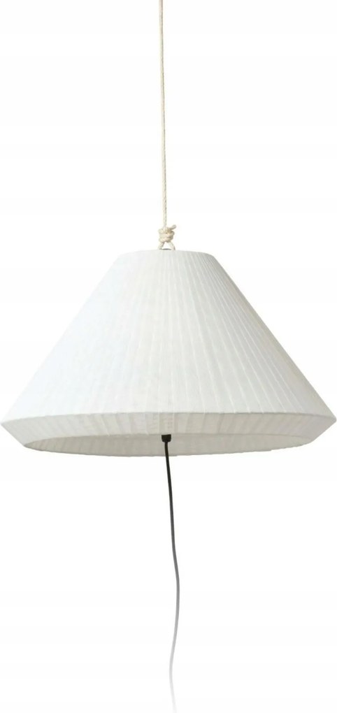 Faro Saigon šedá/biela prenosné a závesné svietidlo E27 IP65, textilný tieň