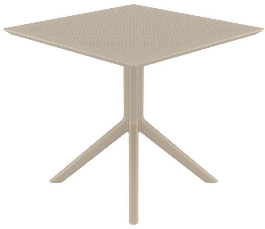 Stôl Sky 80 - v74 x 80 x 80 cm - Svetlo hnedá