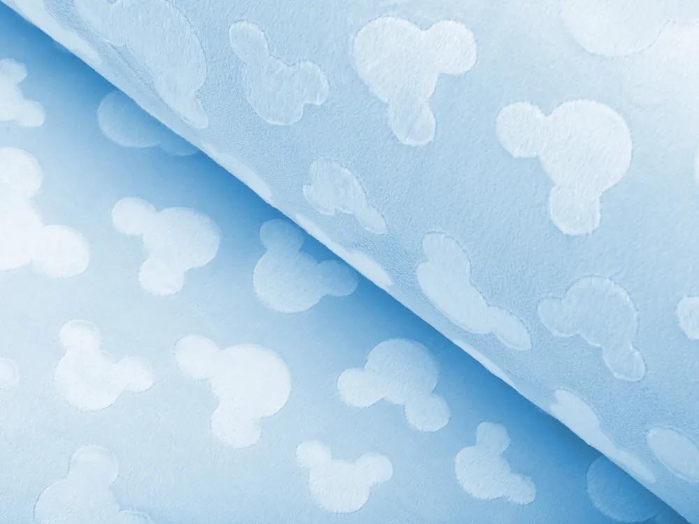 Biante Detská obliečka na vankúš Minky hladká MKH-001 Mickey - Nebeská modrá 35 x 45 cm