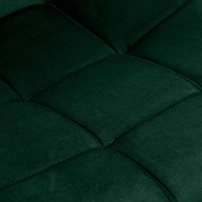 Jedálenská stolička DENVER zamatová, čierna / tmavozelená