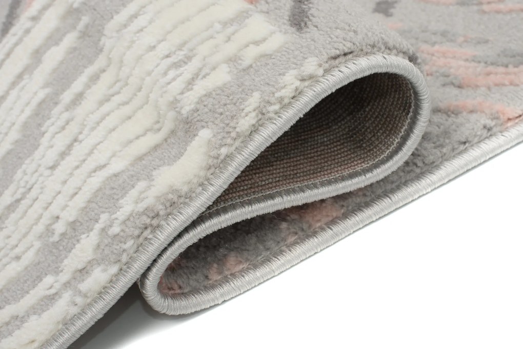 Koberec E464A LIGHT GRAY/DARK PINK ASTHANE Veľkosť: 300x400cm