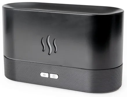 LED RGB Ultrazvukový aróma difúzor a zvlhčovač vzduchu s podsvietením 180ml čierna