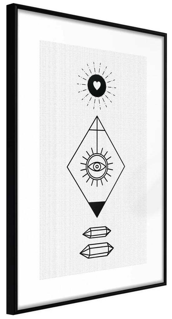 Artgeist Plagát - Symbols [Poster] Veľkosť: 30x45, Verzia: Čierny rám s passe-partout