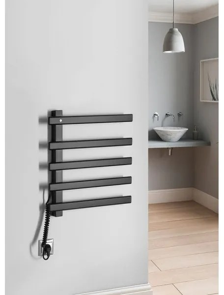 Sapho - Elektrický sušiak na uteráky ELCOR 63W/230V 48x52 cm matná čierna