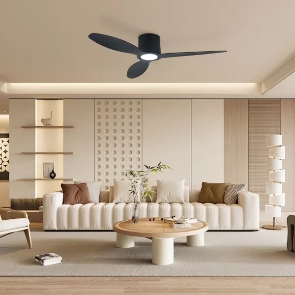 ZEVENTI - LED Stropný ventilátor VENTORA LED/24W/230V Wi-Fi Tuya čierna + DO