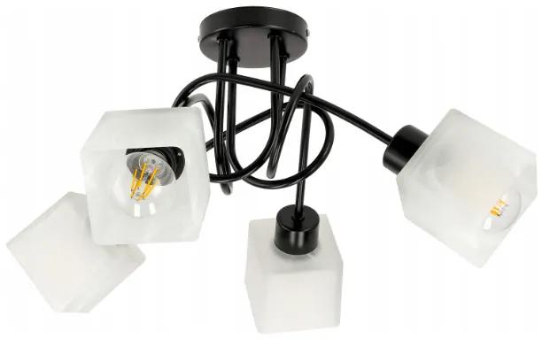 LED stropná lampa LOFT - 4xE27 - CUBE WHITE