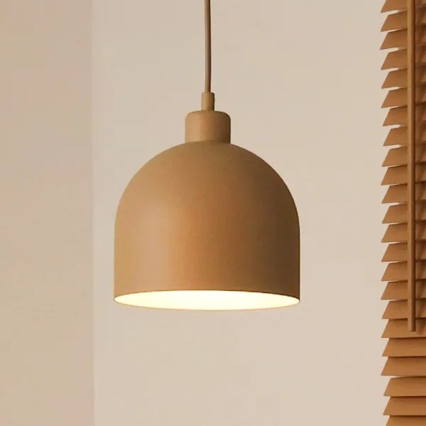 Duolla - Luster na lankovom závesení IRONLINE 1xE27/15W/230V priemer 17 cm béžový