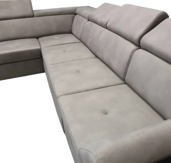 Rohová rozkladacia sedačka MAXIM MAXI P sivá