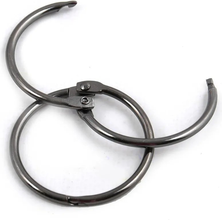 Matne čierne krúžky k sprchovému závesu v súprave 12 ks Ringo Small – Spirella