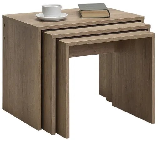 SADA 3x Konferenčný stolík hnedá