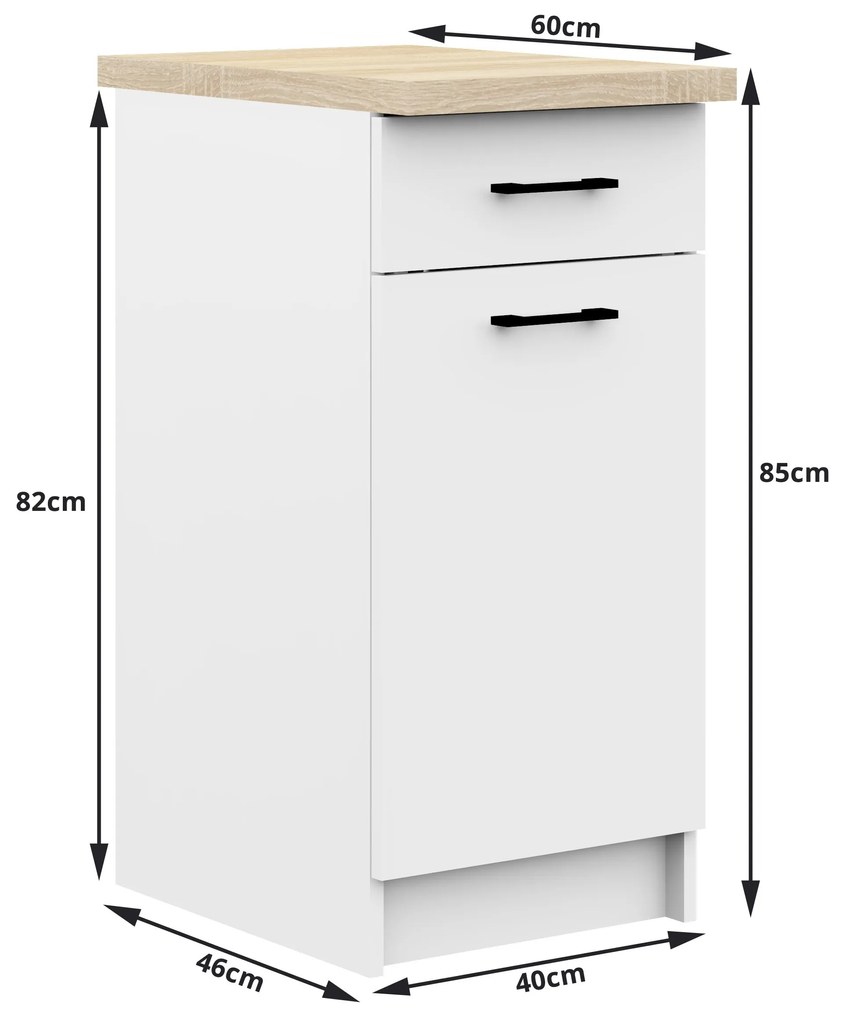 Kuchynská zostava 180 cm Ozara  (biela). Akcia -19%. Vlastná spoľahlivá doprava až k Vám domov. 1069377