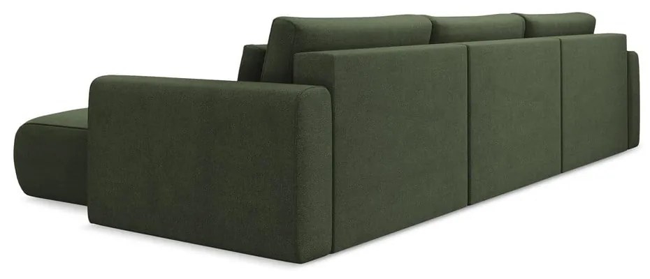 Khaki rozkladacia/s úložným priestorom rohová pohovka (do tvaru "U") Kapua – Makamii