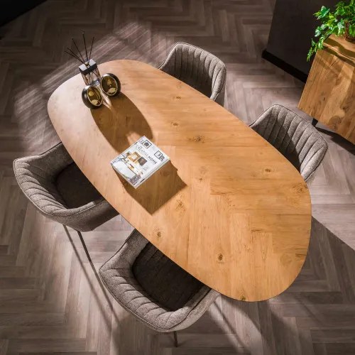 Jedálenský stôl 28-85 Ovál 180x95cm Teak dyha - Komfort-nábytok