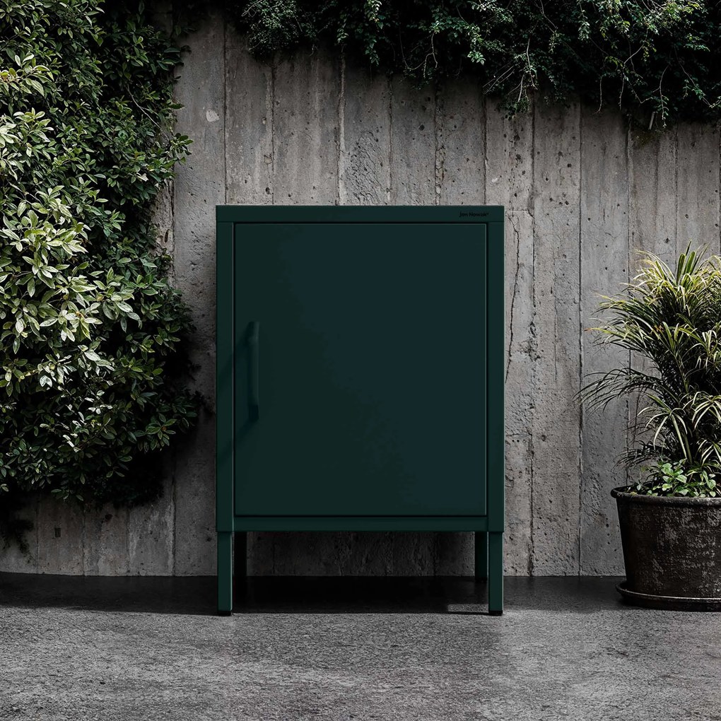 Nočný stolík MIA, 424 x 595 x 400 mm, Modern: fľaškovo zelená farba