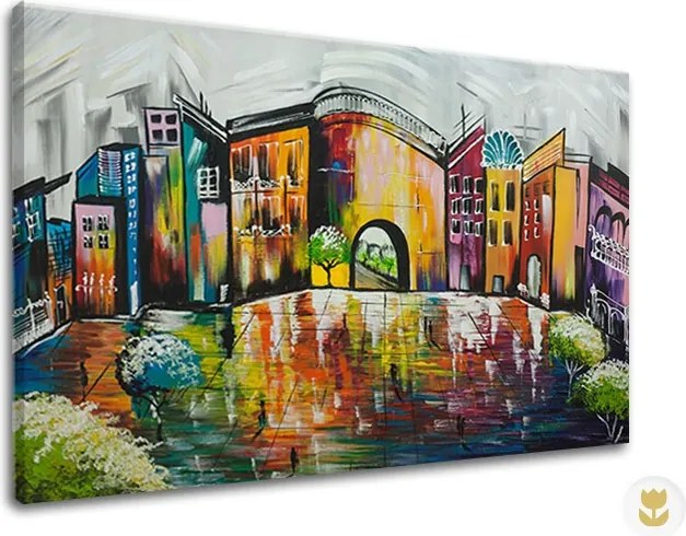 Autorská reprodukcia na plátne MESTO