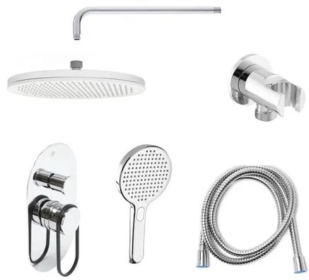 Sprchový systém SAT Fusion vrátane podomietkového telesa čierna matná SATBSFU215KPCSET, 1 ks