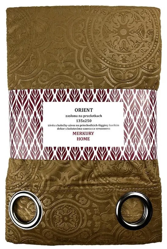 Záves Orient na priechodkách 135x250 horčicová Merkury Home