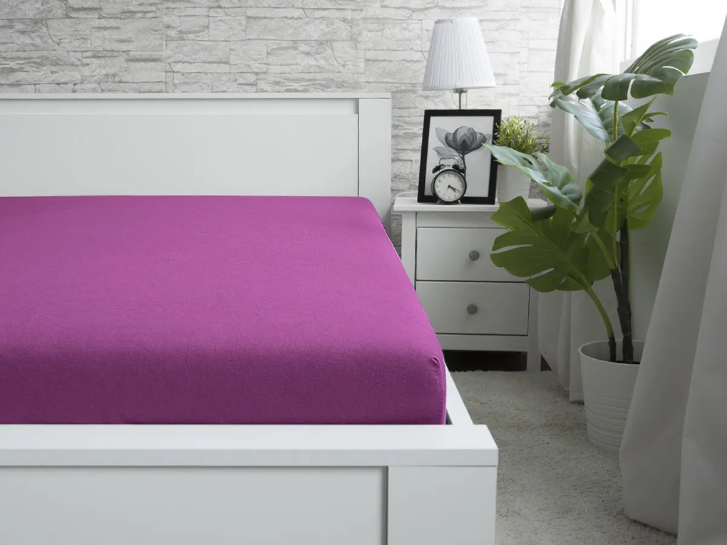 XPOSE® Detská jersey plachta Exclusive - nachová 70x140 cm
