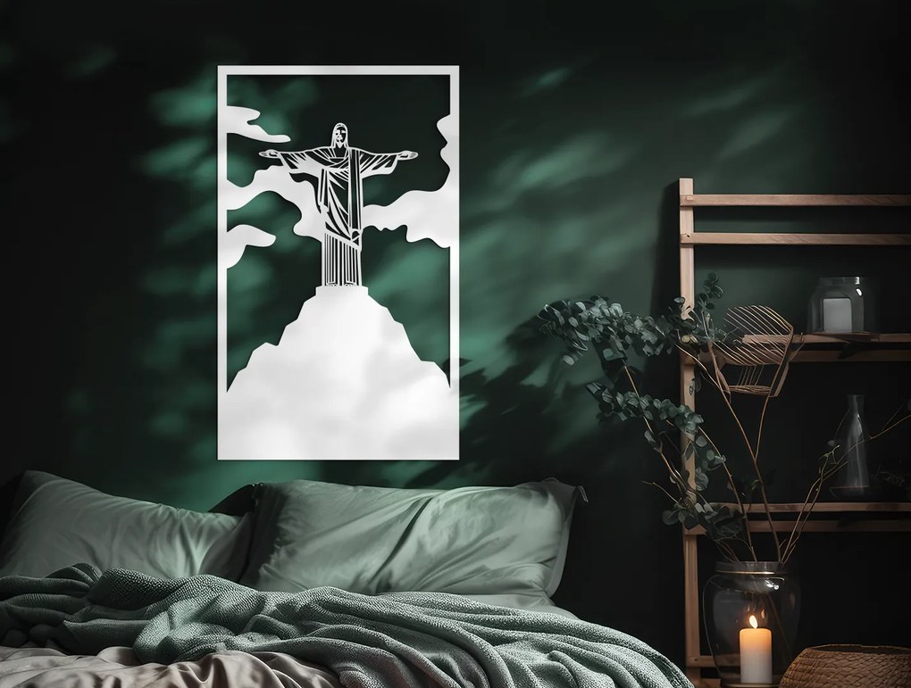 drevko Obraz Socha Krista Spasiteľa, Rio de Janeiro Rozmer obrazu: 65 x 39,5 cm, Farba dekorácie: Čierna