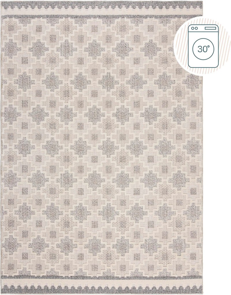 XXXLutz TKANÝ KOBEREC, 155/230 cm sivá Flair Rugs - Online Only bytové doplnky - 003165038502