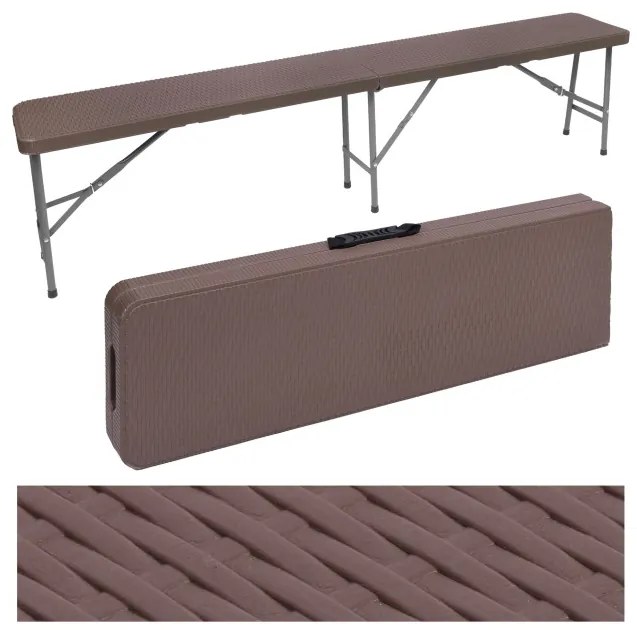 Záhradná lavica RATTAN hnedá