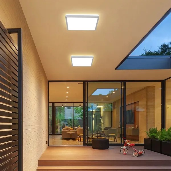 Brilagi - LED kúpeľňové stropné svietidlo ULTRA SLIM LED/24W/230V 42x42 cm strieborné IP54