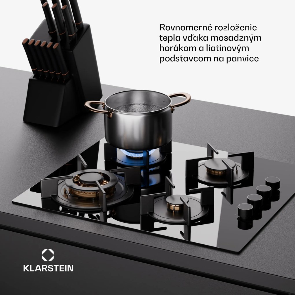 Klarstein Goldflame 4, plynová varná doska, 4 horáky