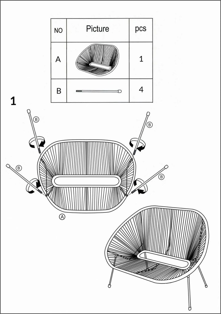 Záhradná lavička ACAPULCO - šedá