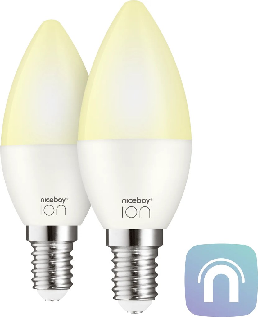 Žiarovky Niceboy ION SmartBulb AMBIENT 5,5 W, E14, 2 ks