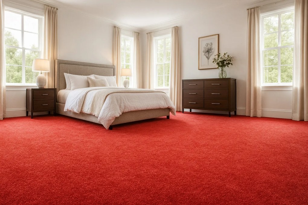 ITC, Metrážny koberec Serenade 316, na mieru, šíře 4m, oranžová, filc, obývacia izba