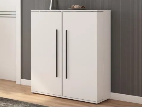 Dvojitý stojan na topánky Smart, biely%