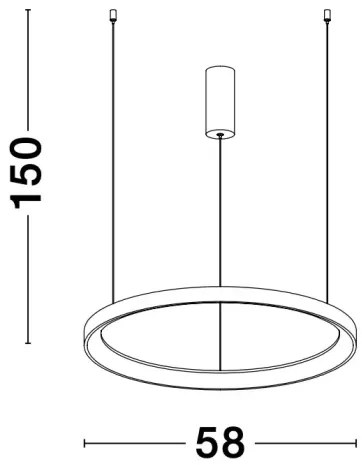 LED luster Pertino 58 3000K biele