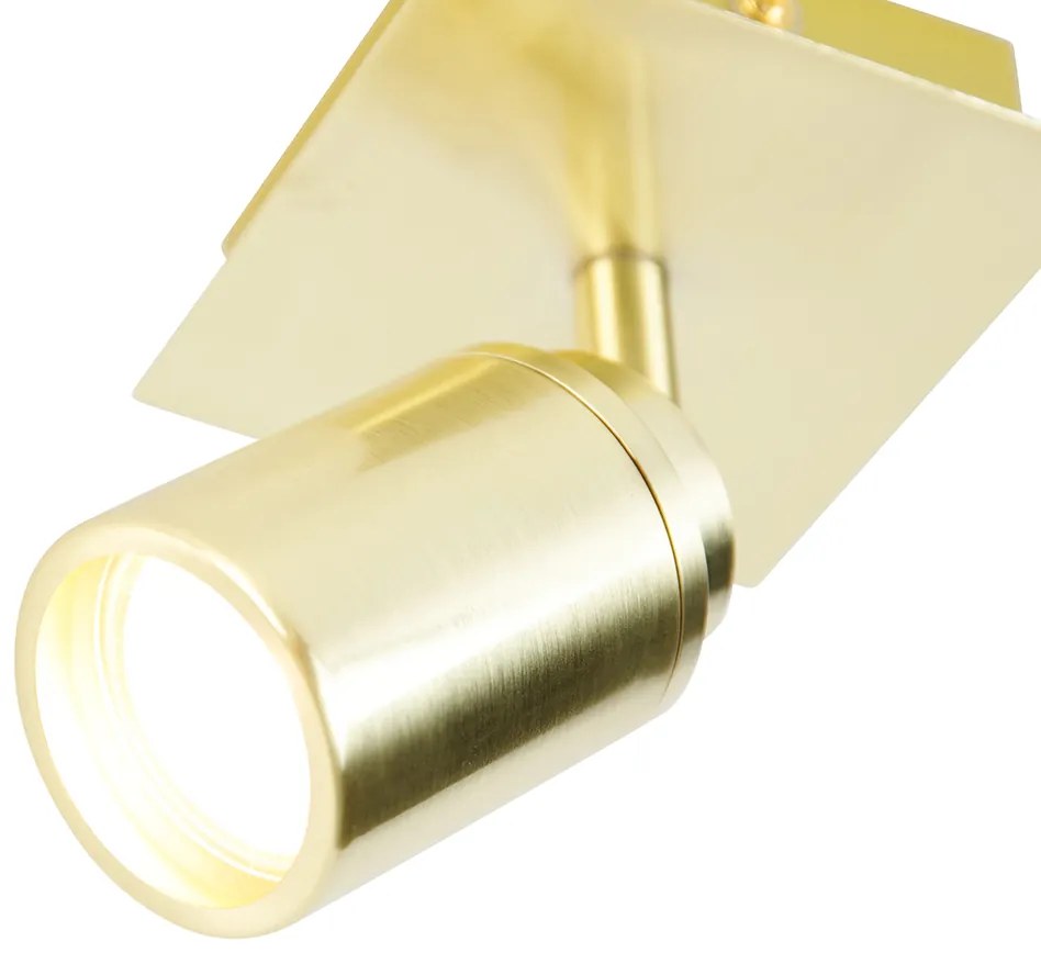 Moderné kúpeľňové bodové svetlo mosadzné štvorcové IP44 - Ducha