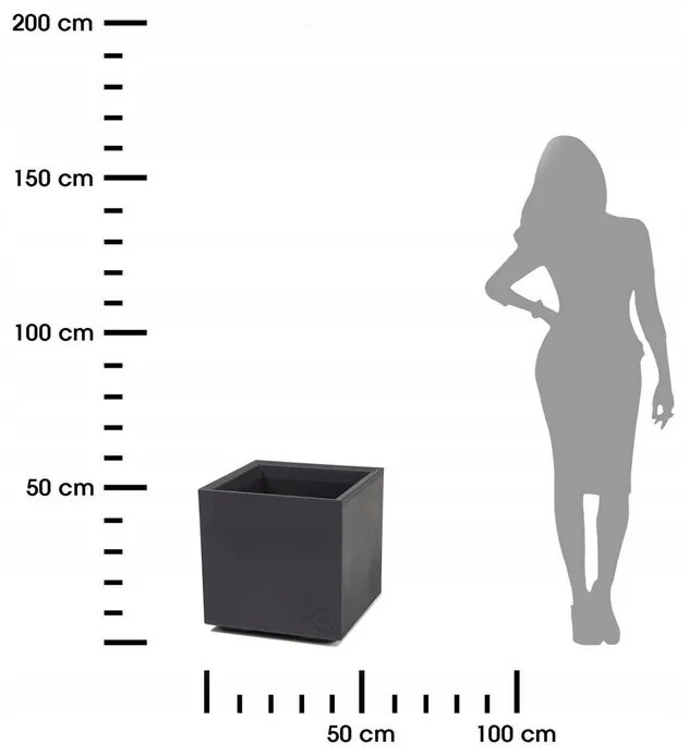 Kvetináč Betonic 40x40 cm antracit