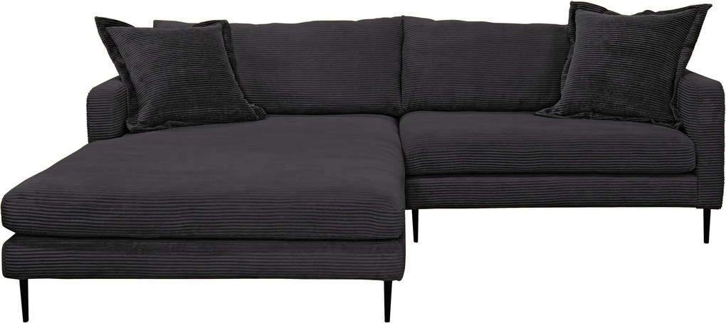 XXXLutz ROHOVÁ SEDAČKA, textil, čierna P & B - Sedačky - 002330003419