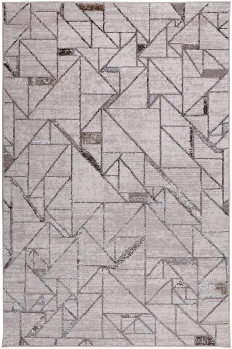 Koberec Safir 172 krémový / tmavohnedý